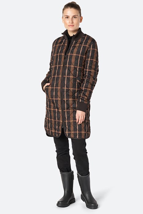 10 ART06TARTAN PADDED COAT CASHEW 2