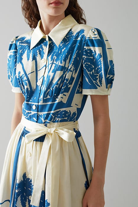 FELLINI SHIRT DRESS WHI/BLU 4