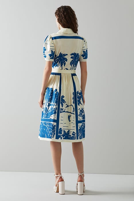 FELLINI SHIRT DRESS WHI/BLU 2