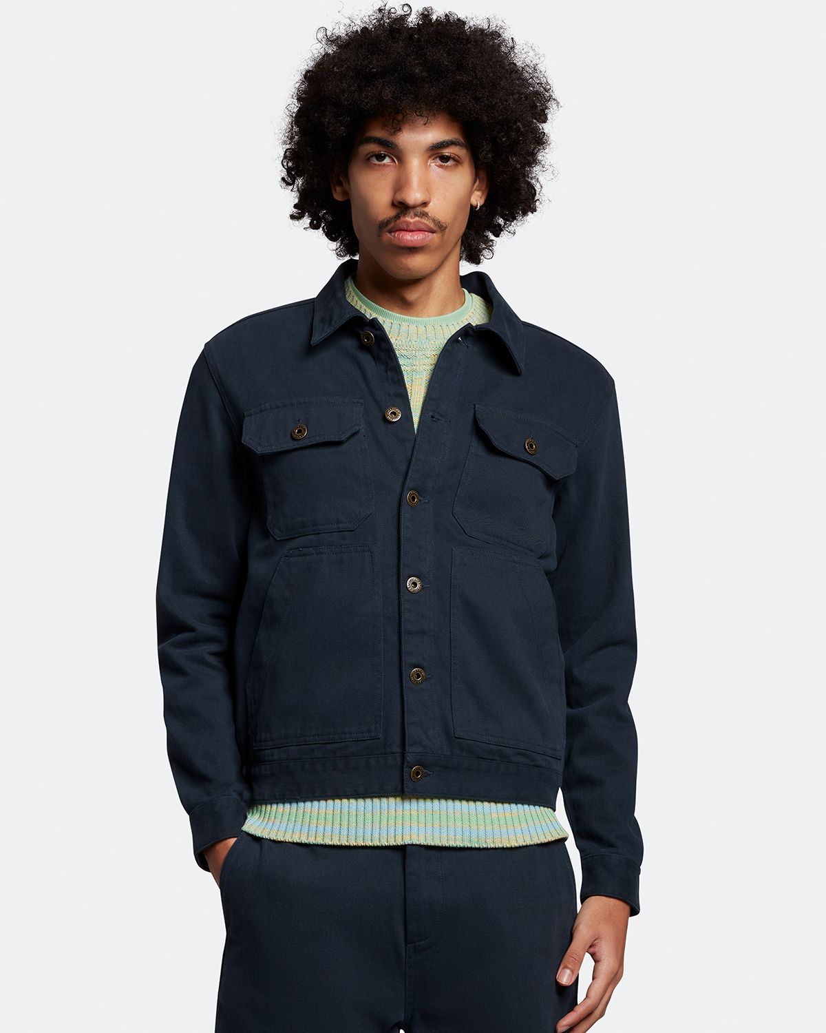 TRUCKER JACKET DARK NAVY 1
