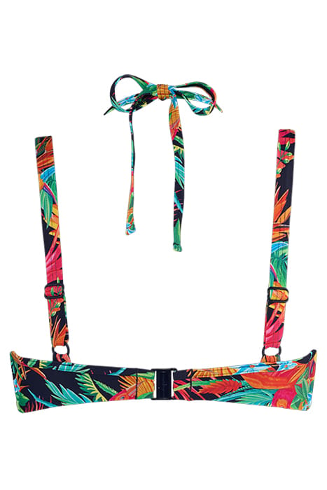 HULA HAKA RAINFOREST AND GOLD PLUNGE BALCONY BIKINI TOP 4
