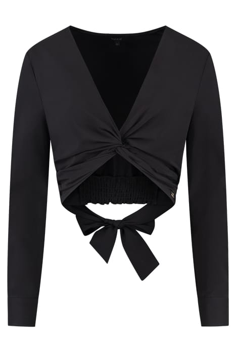 KNOTTED BLOUSE BLACK 1