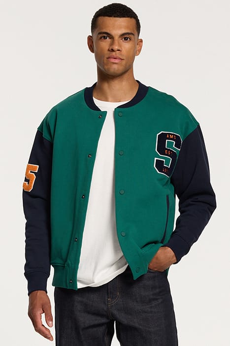 MEN VARSITY JACKET IVY LEAGUE BOTTLE GREEN 2