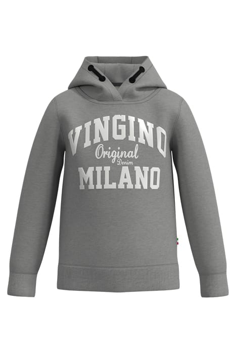 HOODY-CLASSIC-LOGO GREY MELEE 1