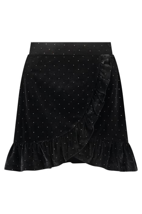 VELVET FOIL SKIRT BLACK/GOLD 1