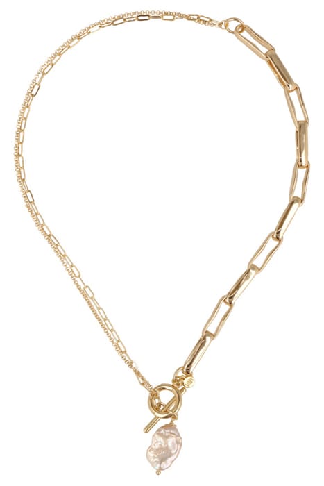 DIVINE PEARL NECKLACE PEARL + GOLD CREAM 1