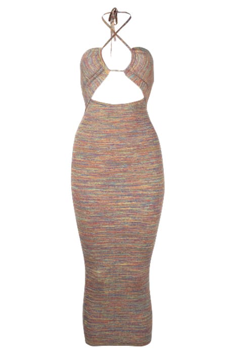 TONI RAINBOW DRESS GREEN MULTI 1