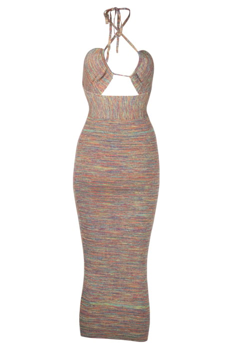 TONI RAINBOW DRESS GREEN MULTI 2