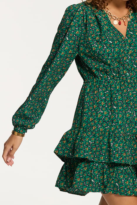 TARIJA DRESS POPPY FLOWER RAIN GREEN FLOWER 5