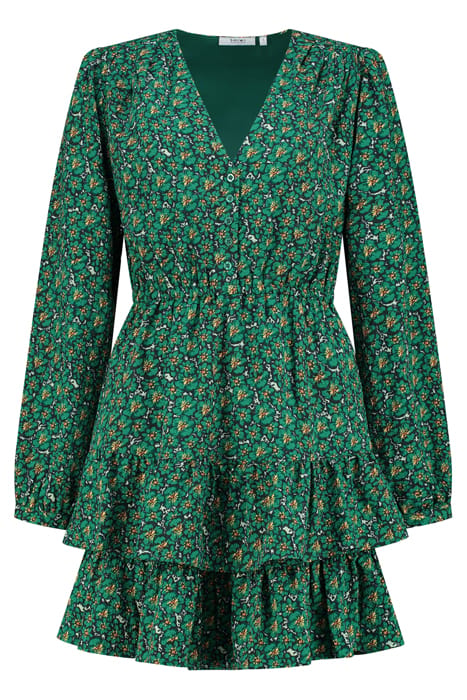 TARIJA DRESS POPPY FLOWER RAIN GREEN FLOWER 6