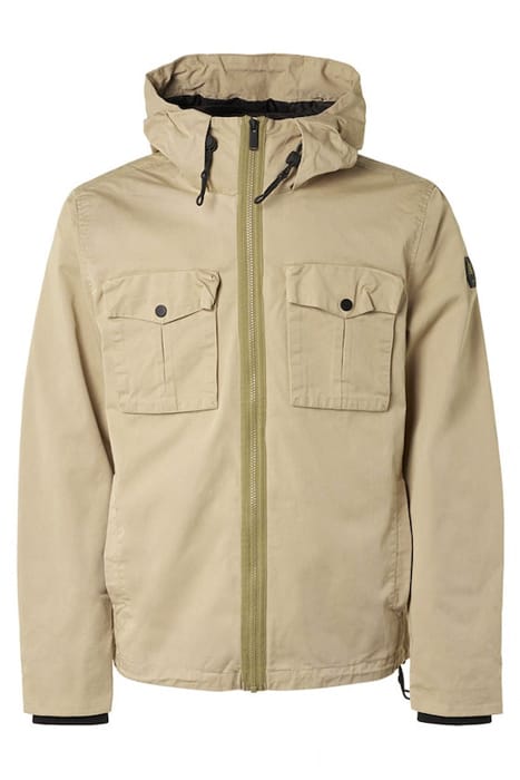 JACKET SHORT FIT HOODED SAND 1