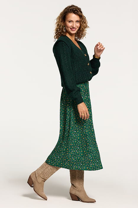 LADIES AREQUIPA SKIRT POPPY FLOWER RAIN GREEN FLOWER 3