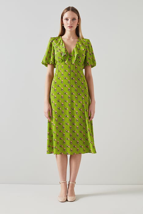 EDELINE MIDI DRESS LIME 2