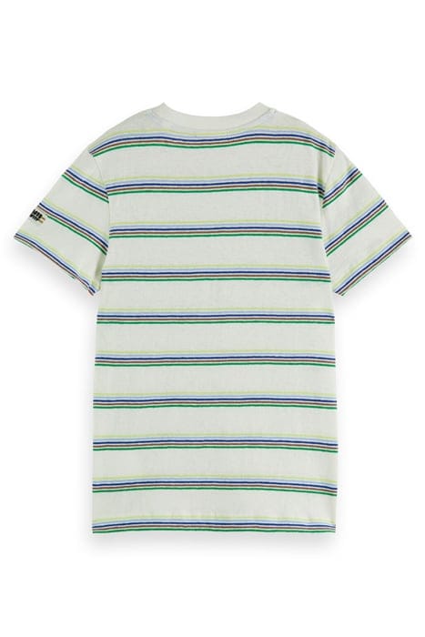 RELAXED-FIT YARN-DYED STRIPED COTTON LINEN T-SHIRT MULTICOLO 2