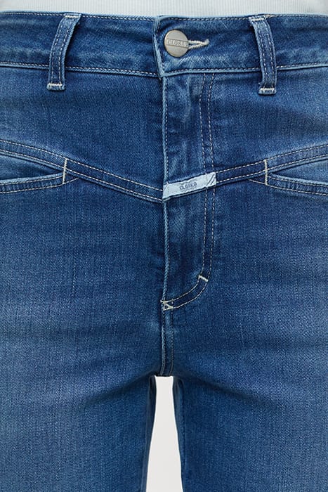 WOMEN PEDAL PUSHER JEANS MID BLUE 7