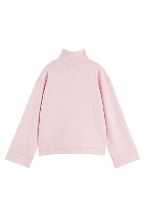 HALF-ZIP TRUMPET SLEEVE SWEATSHIRT LAVENDER 2