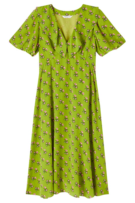 EDELINE MIDI DRESS LIME 4