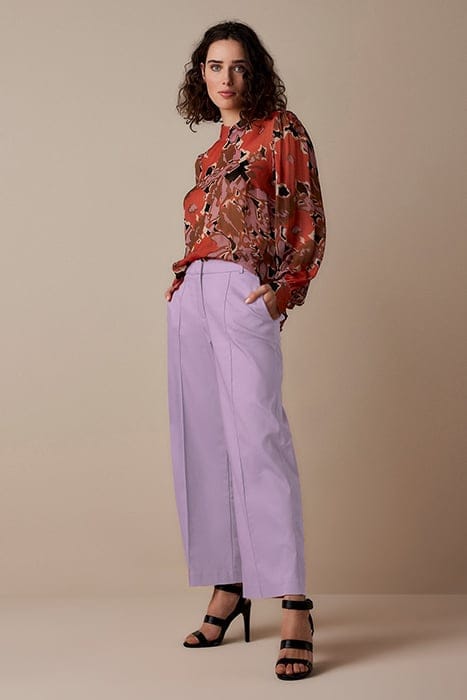 TROUSERS WIDE LEG CLASSIC STRETCH SOFT ORCHID 1