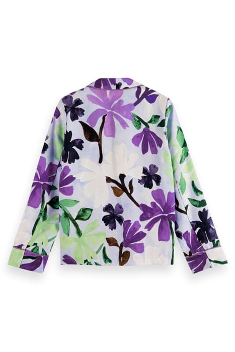 ALL-OVER PRINTED DOUBLE-BREASTED DRAPEY BLAZER PAINTERS FLOW 2