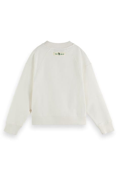 RELAXED CUT SEAM ARTWORK SWEATSHIRT OFF WHITE 2