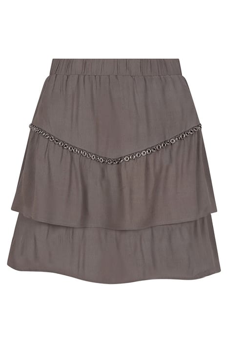 D6CHIA EYELET MINI SKIRT WARM GREY 3