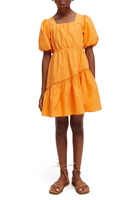 VOLUMINOUS TAPE DETAIL DRESS PAPAYA 3