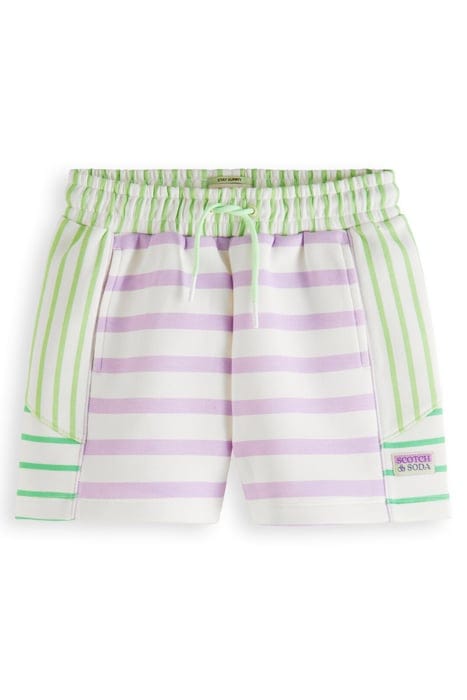 MIXED PRINTED STRIPE SWEATSHORTS STRIPED 1