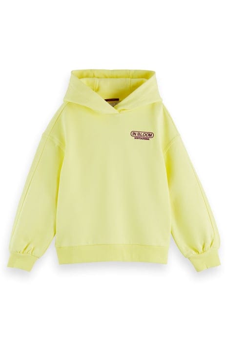 VOLUMINOUS SLEEVE ORGANIC COTTON HOODIE POPCORN 1