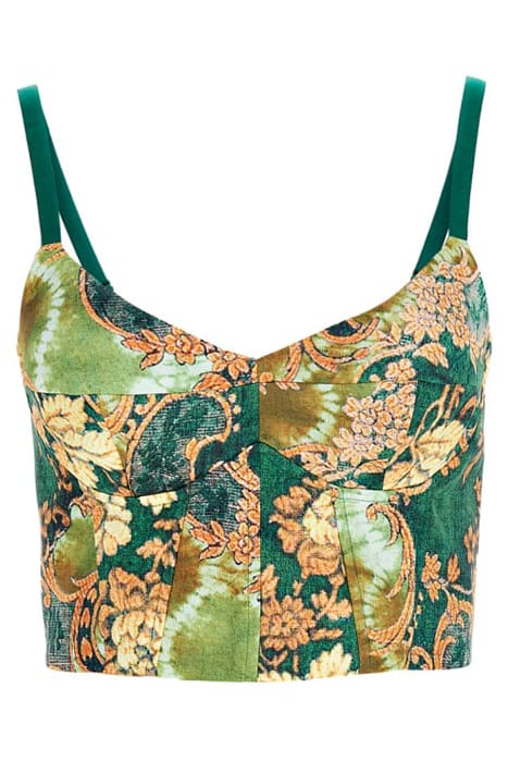 MARCIANO BY GUESS BLOSSOM CORSET HEIRLOOM TOP PRINT 4