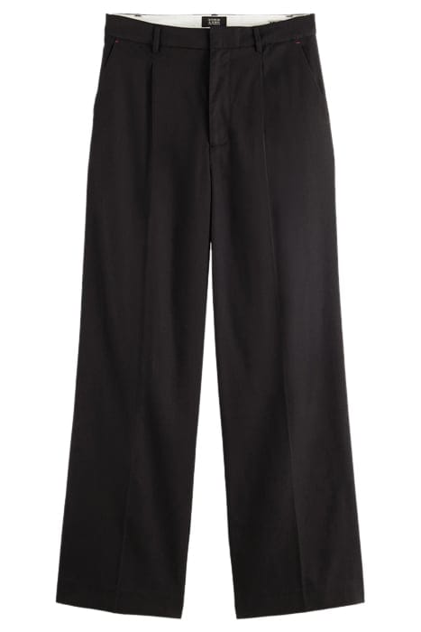 LOW-RISE WIDE LEG TROUSERS BLACK 1