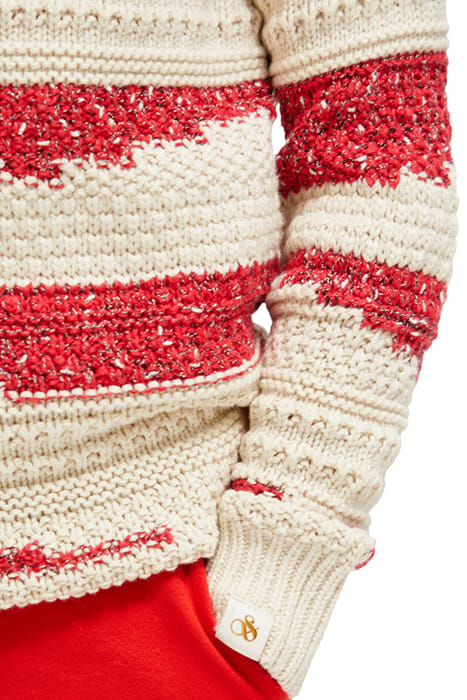 STRUCTURED INTARSIA PULLOVER CONTAINS ORGANIC COTTON STONE R 6
