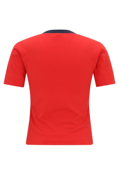 LUDHIANA V-NECK TEE TRUE RED 5