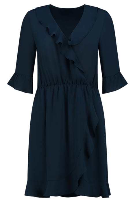 JORI RUFFLE DRESS NAVY 1