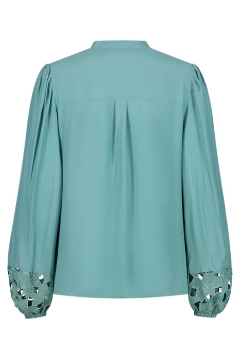 SOLIN BLOUSE TURQUOISE BLUE 2
