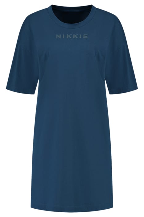 NIKKIE LOGO TEE DRESS NAVY 1