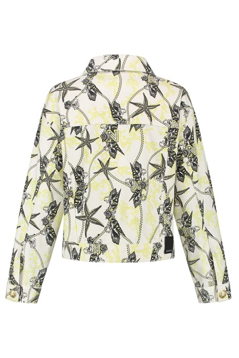 CHELSEA PRINTED JACKET STAR WHITE/LIME YELLOW 2