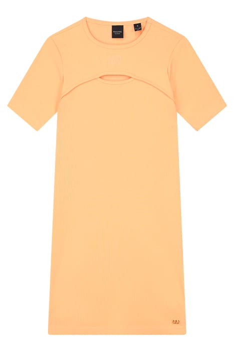 NN CUTOUT RIB DRESS SUNSET ORANGE 1