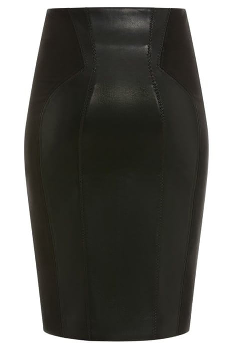 MARCIANO BY GUESS ROSE SKIRT JET LEATHER BLACK 5