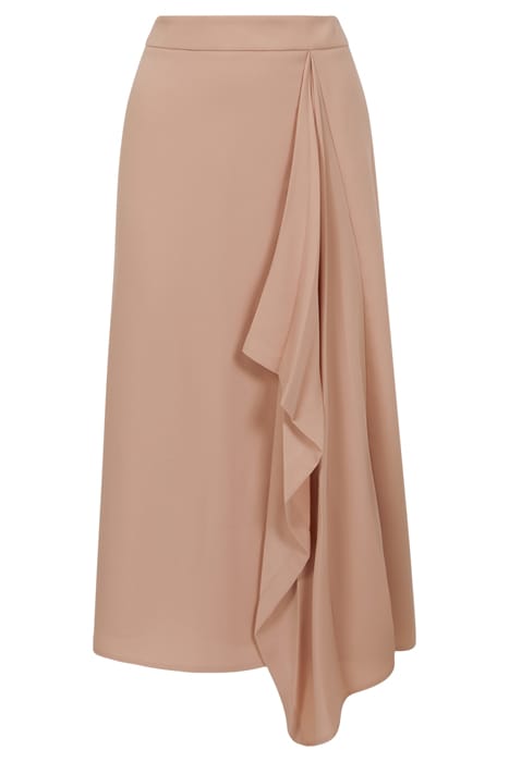 ASH SPLIT MIDI SKIRT — CAMEL 4