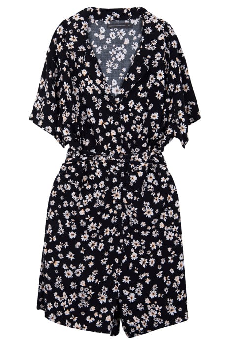 SHASTA DAISY PRINT PLAYSUIT BLACK 1