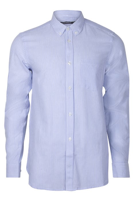 CHECKED & STRIPE POCKET LS SKY STRIPE 1