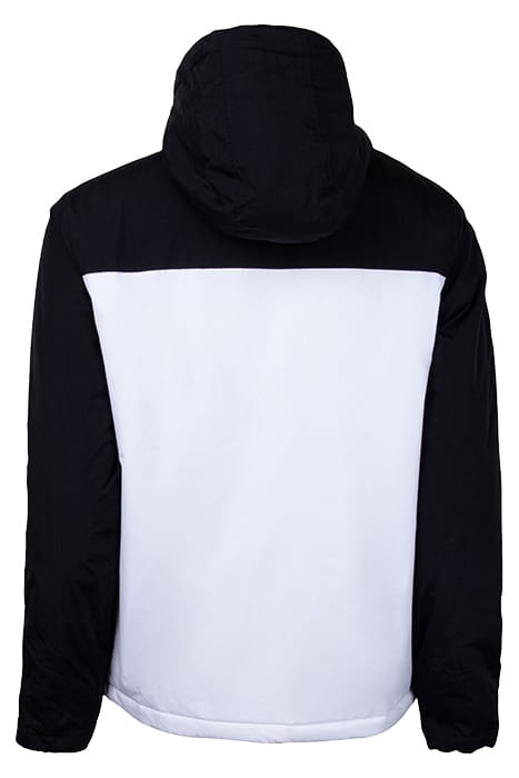 3-TONE PADDED PULL OVER HOODED JACKET WHT/BLK/BLK 2