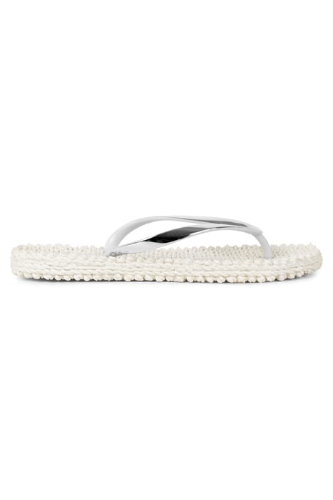 CHEERFUL04M METALLIC FLIP FLOP CREME 1