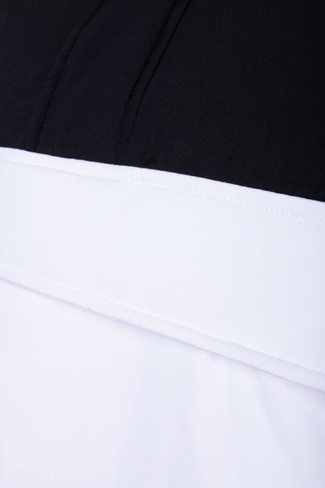 3-TONE PADDED PULL OVER HOODED JACKET WHT/BLK/BLK 3