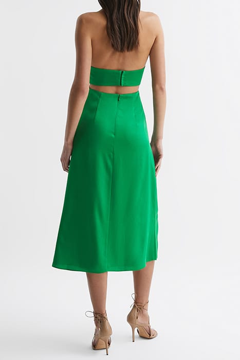 MAIA CUT MIDI DRESS GREEN 2