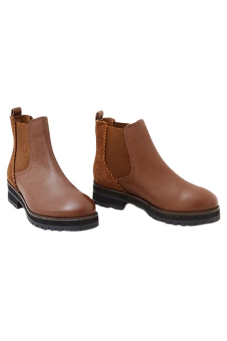 WIDE FIT LEATHER CHEEA BOOT MID TAN 2