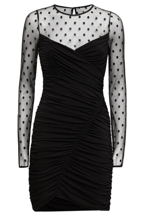 HILARY-HALSTON MINI DRESS — BLACK 4