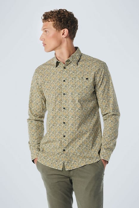 SHIRT STRETCH ALLOVER PRINTED OLIVE 1