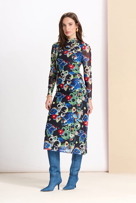 DRESS - FLOWER GLORY MULTI SLIM 1