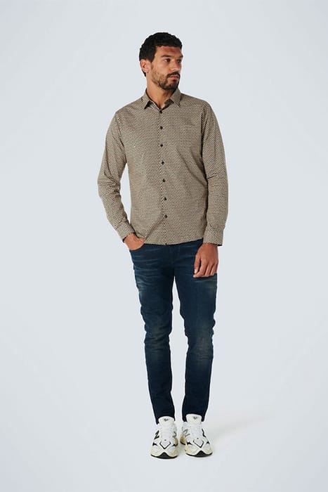 SHIRT STRETCH ALLOVER PRINTED CARAMEL 3